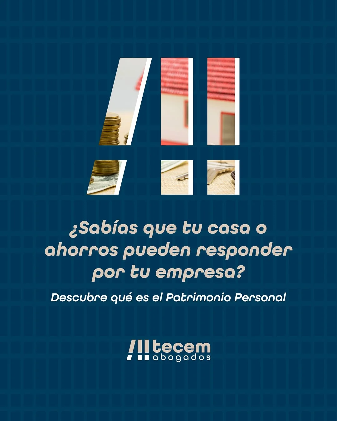Casa, monedas y llaves que ilustran la responsabilidad patrimonial socios de una S.L.