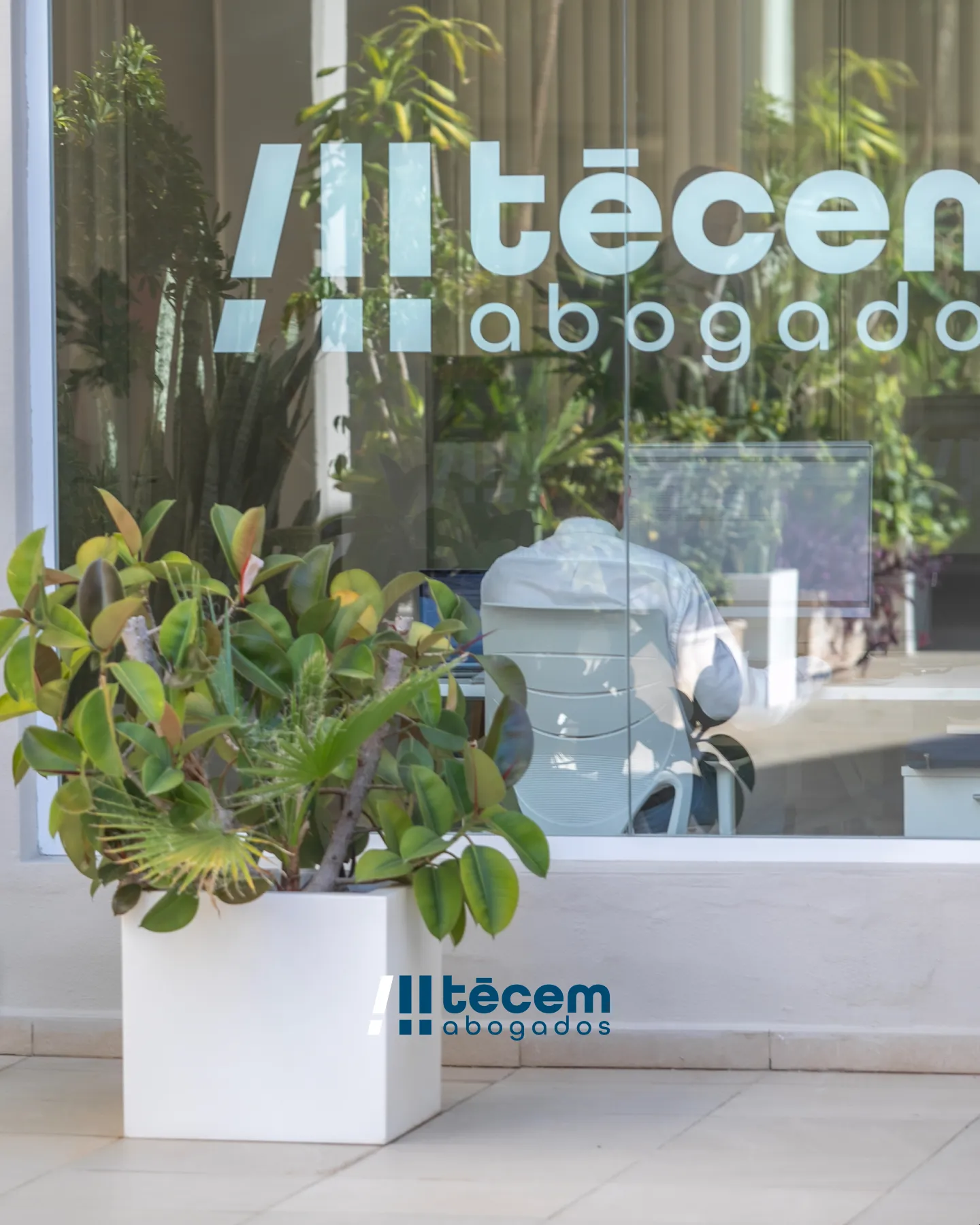 Fachada acristalada del despacho de Tecem Abogados en Málaga, donde se asesora el paso de autónomo a SL
